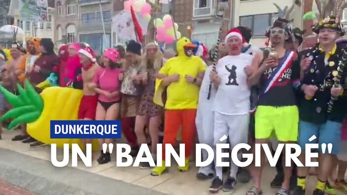 Dunkerque : exceptionnelle douceur et affluence record pour le « Bain dégivré » 